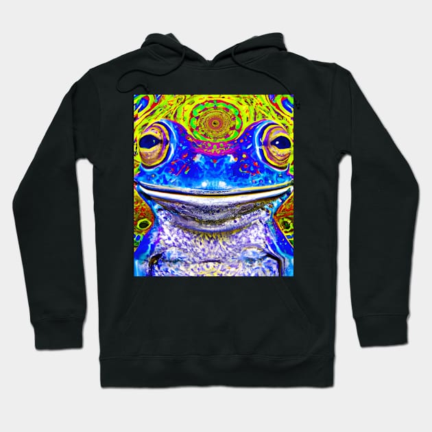 Frogger Spirit Animal (7) - Trippy Psychedelic Frog Hoodie by TheThirdEye